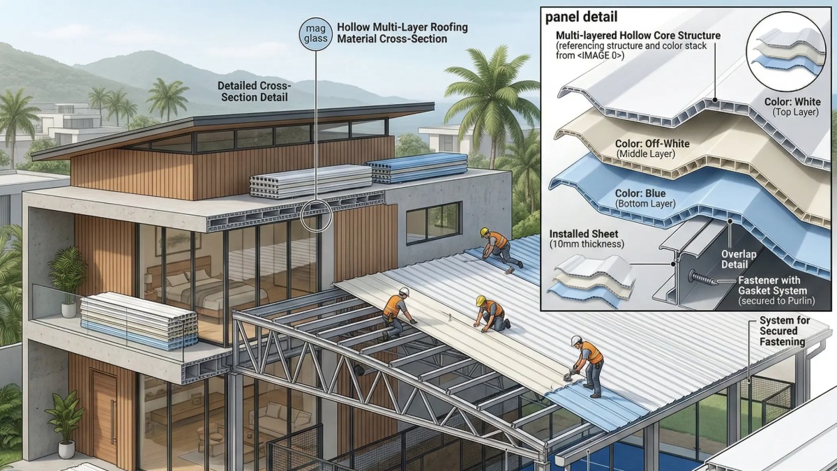 Lapangan Padel? Pilih Atap uPVC Rooftop untuk Bangunan Lebih Adem & Tahan Lama